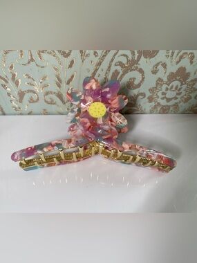 Floral Acrylic Hair Claw Clip